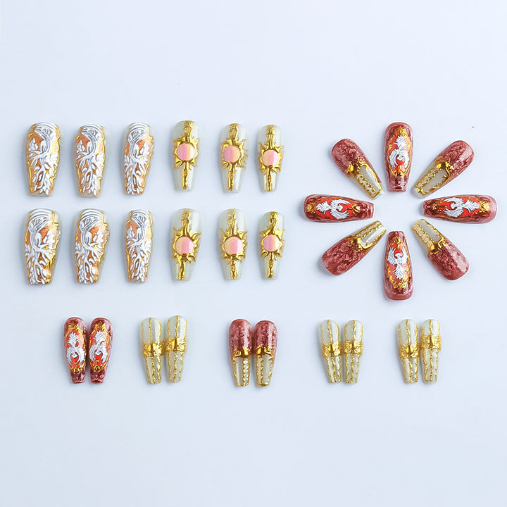 Artistic Decorative Press-On Nails Kalsten