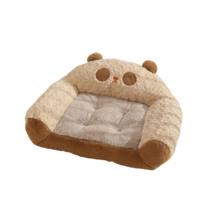 Plush Bear-Shaped Dog Bed