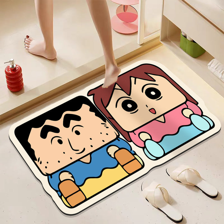 Fun Cartoon-Themed Plush Bath Mat