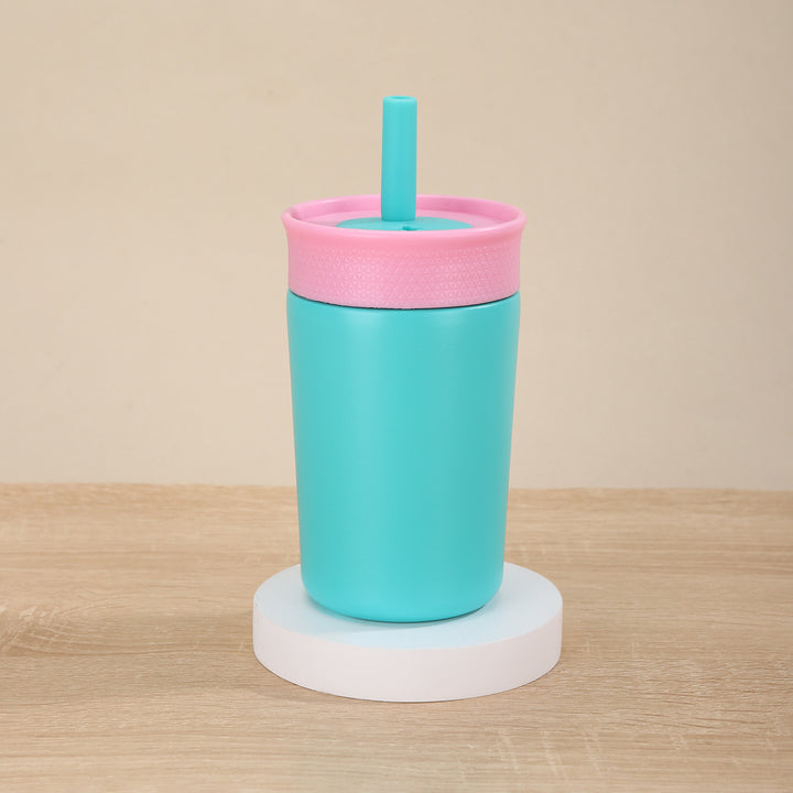 Ladies Insulated Drinking Bottle with Silicone Lid and Straw Kalsten