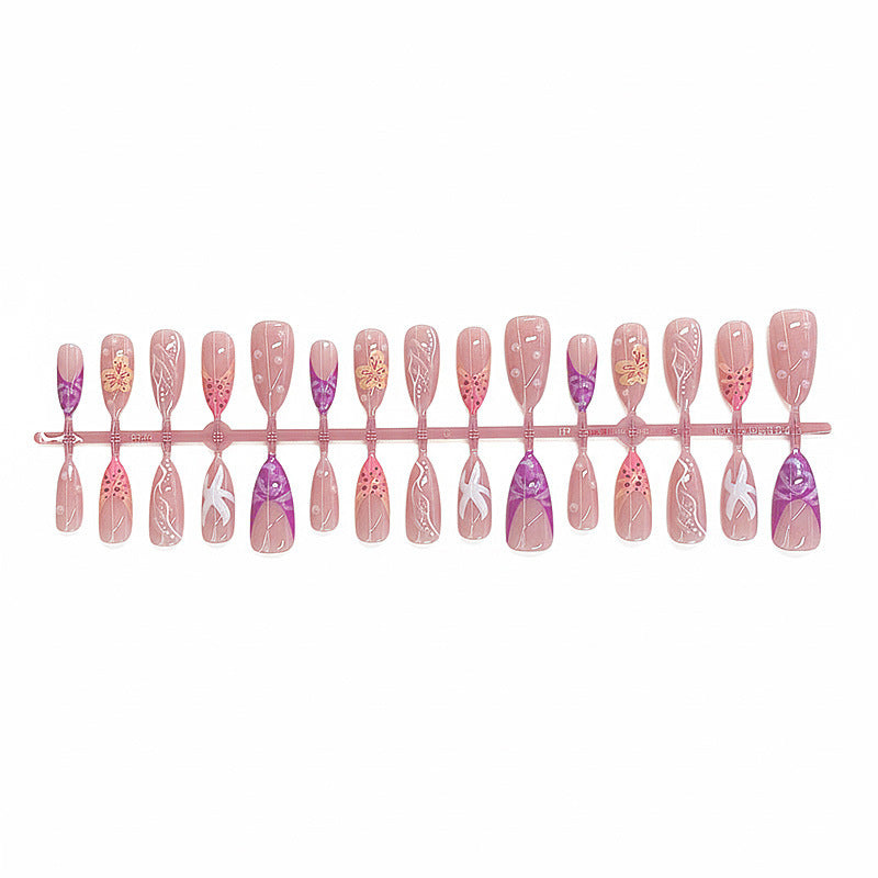 Artistic Floral Press-On Nail Design Kalsten