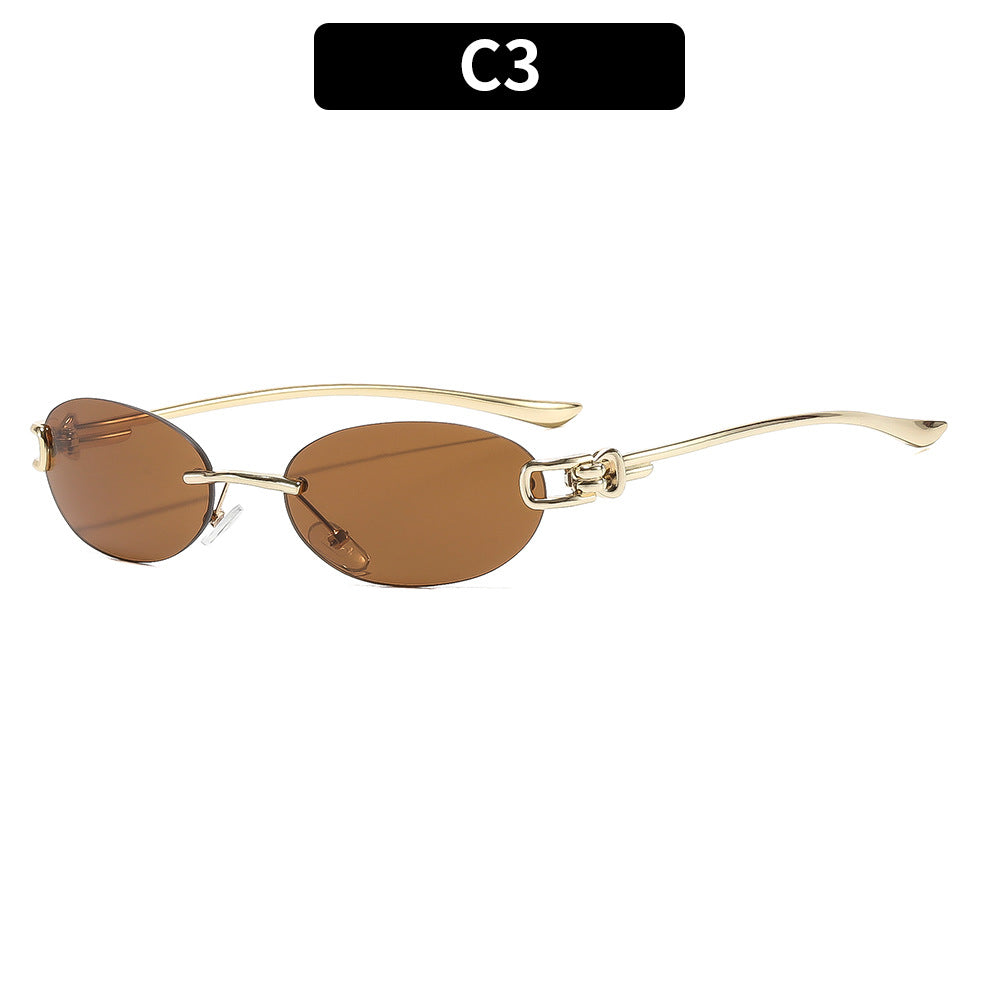 Fashionable Oval Frame Sunglasses  1787664832