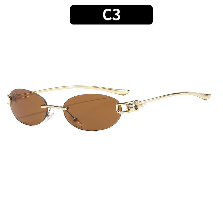 Fashionable Oval Frame Sunglasses  1787664832