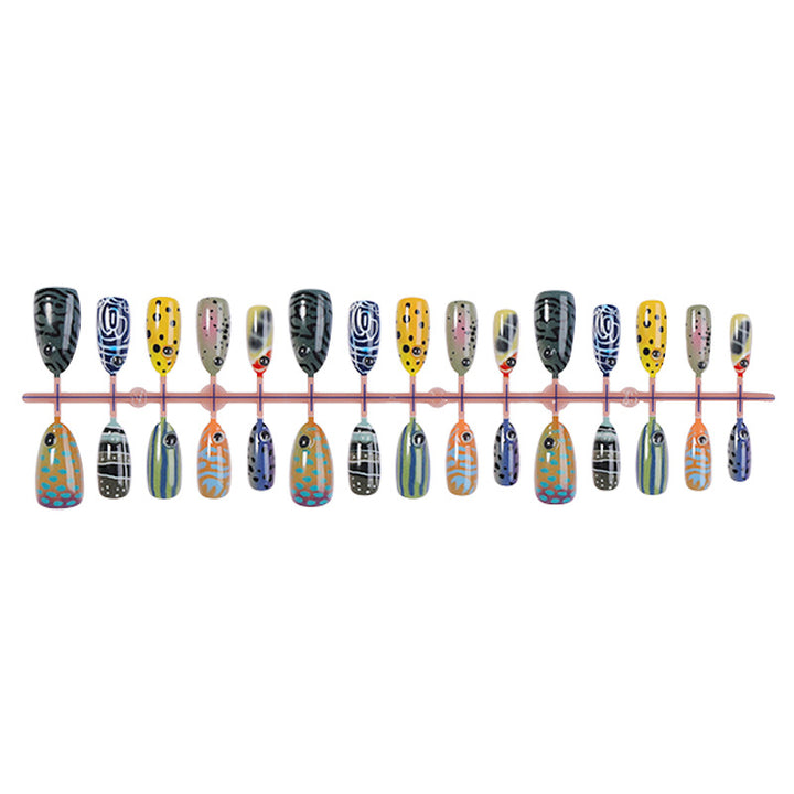 Artificial nail set with maritime fish design Kalsten