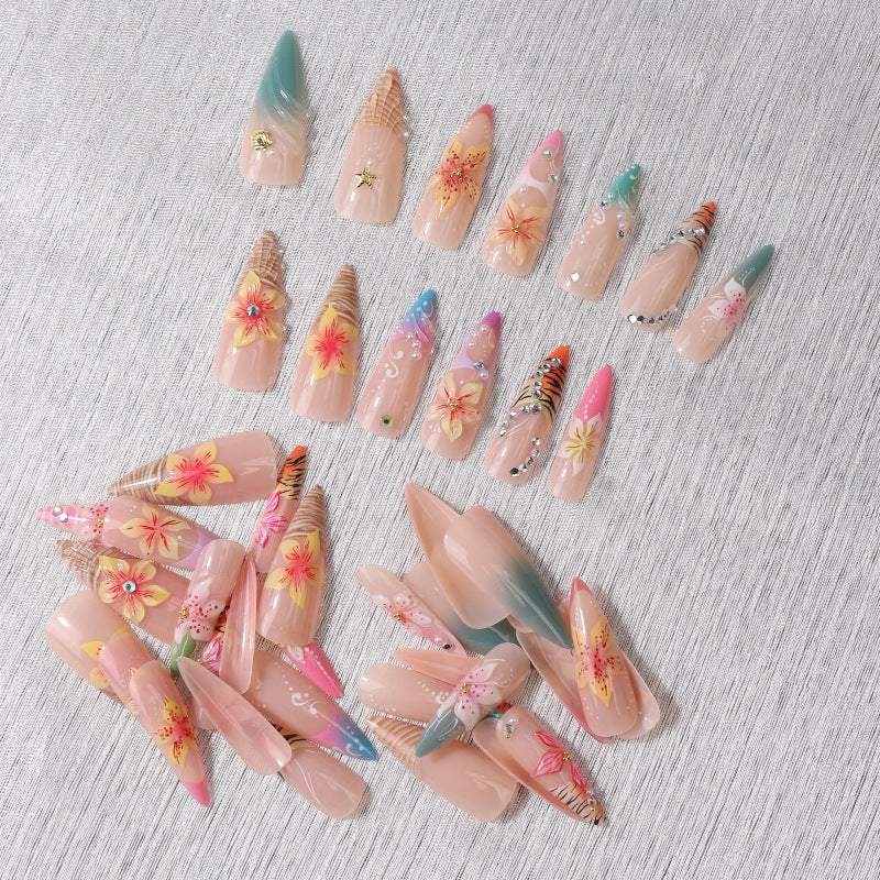 Premium Decorative Press-On Nail Set Kalsten