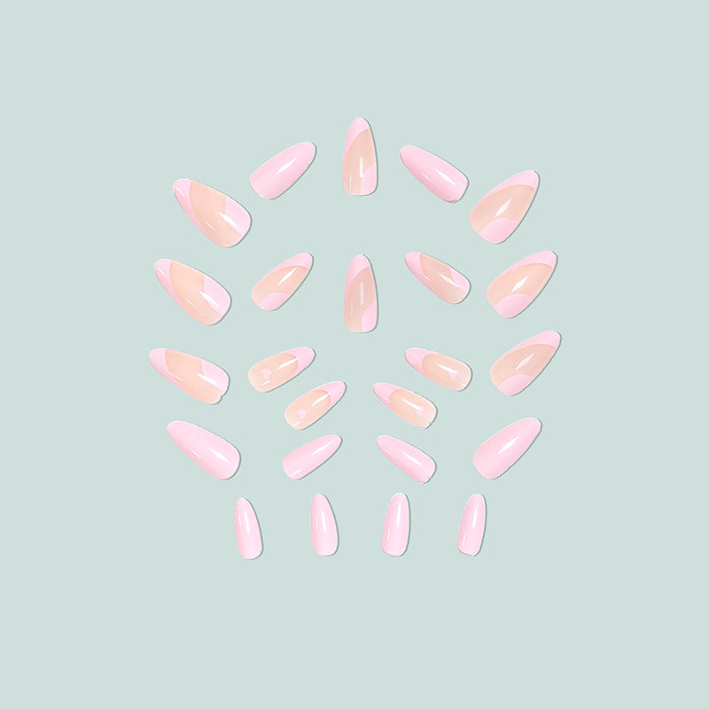 Artful Stiletto artificial nails with heart design Kalsten