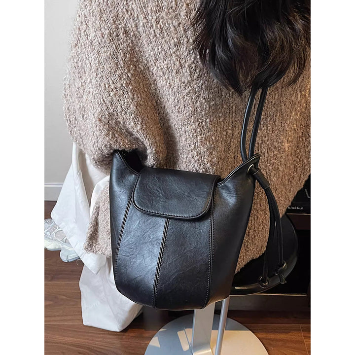 Bohemian Leather Bucket Bag Kalsten
