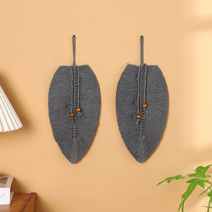 Leaf-Shaped Macrame Wall Art Kalsten