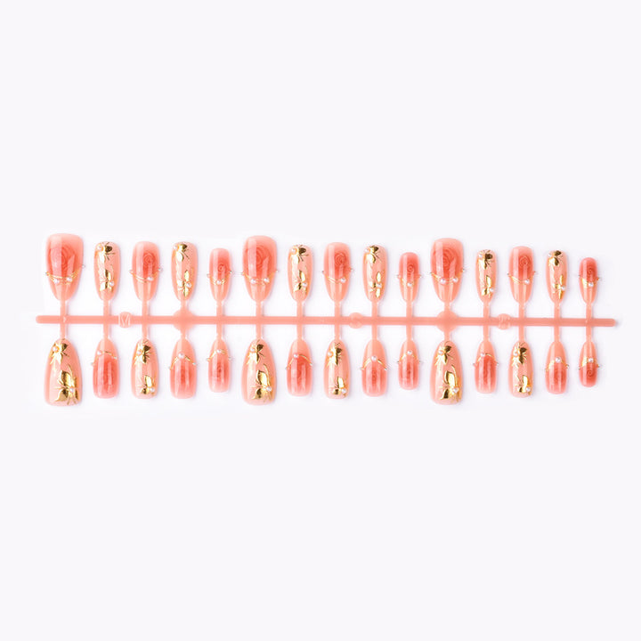 Decorative Floral Design Press-On Nails