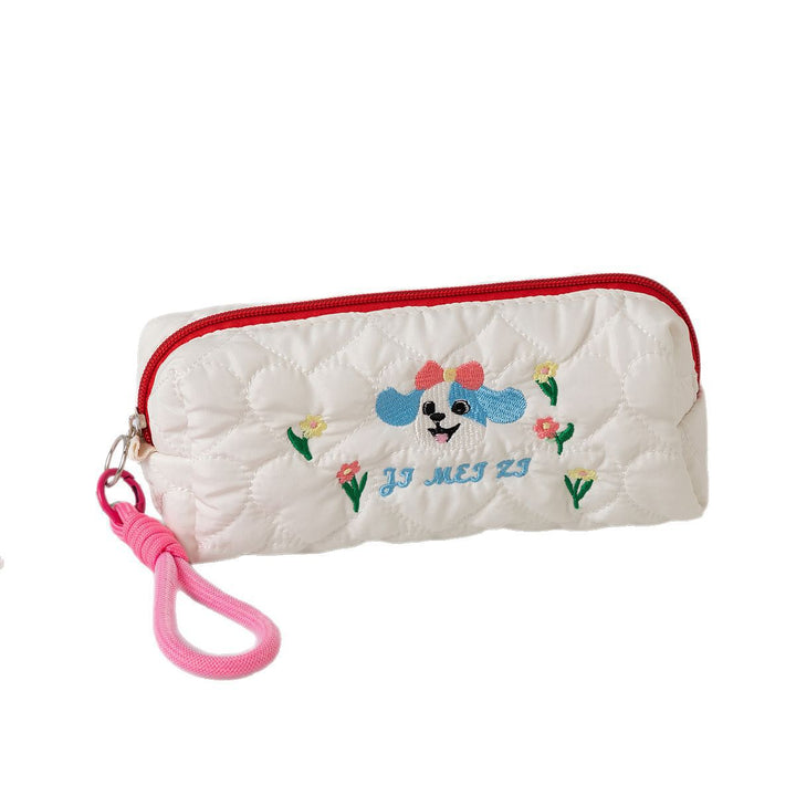 Quilted Cartoon Dog Pencil Case Kalsten