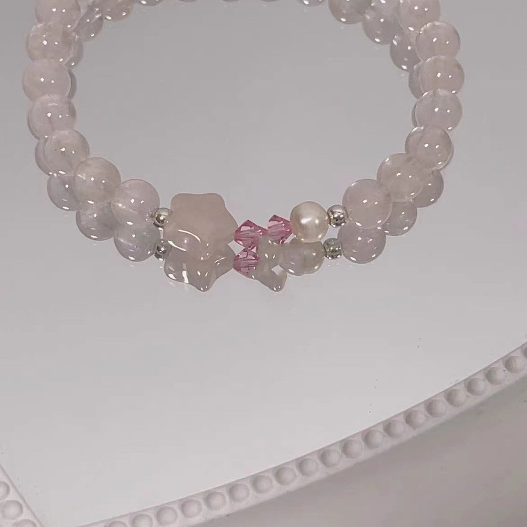 Elegant Rose Quartz Stretch Bracelet Kalsten