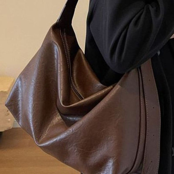 Slouchy Leather Shoulder Bag Kalsten