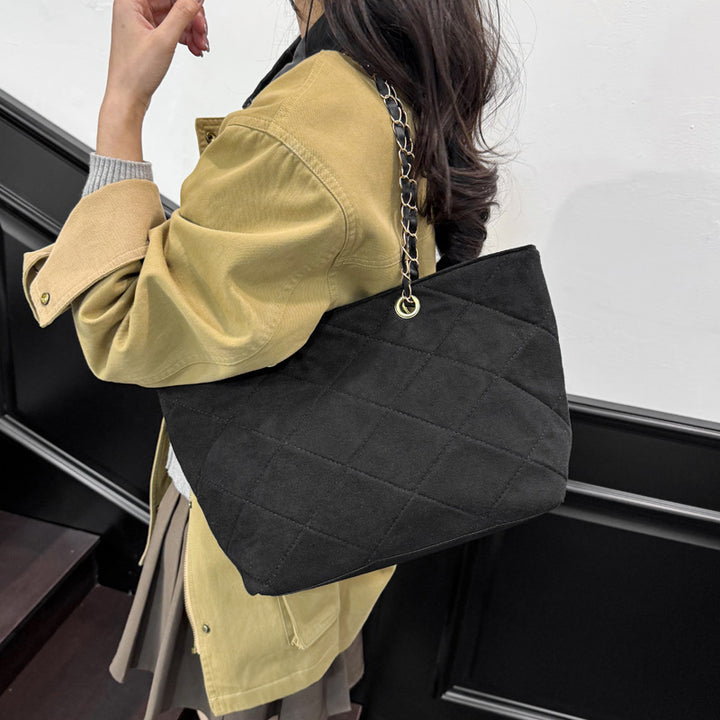 WoQuilted Suede Shopping Tote Kalsten