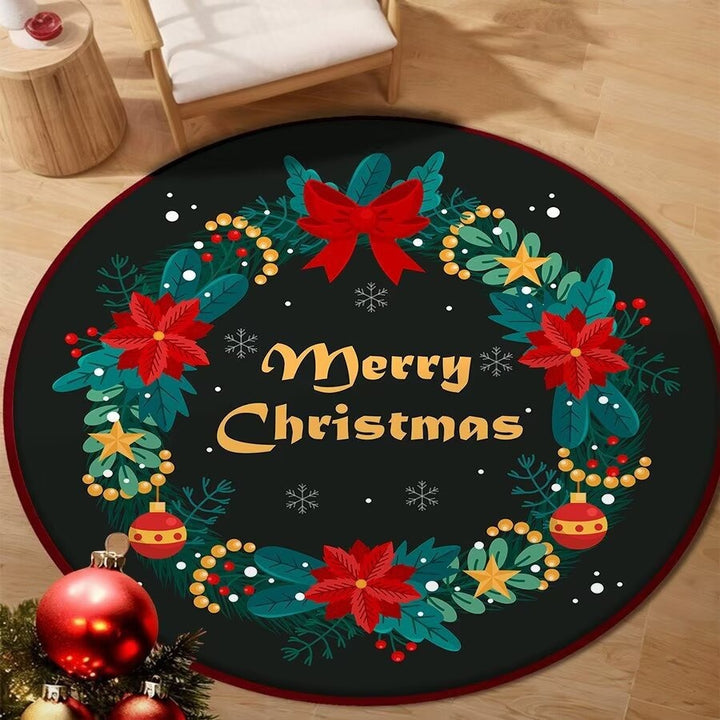 Holiday-Themed Round Floor Mat Kalsten