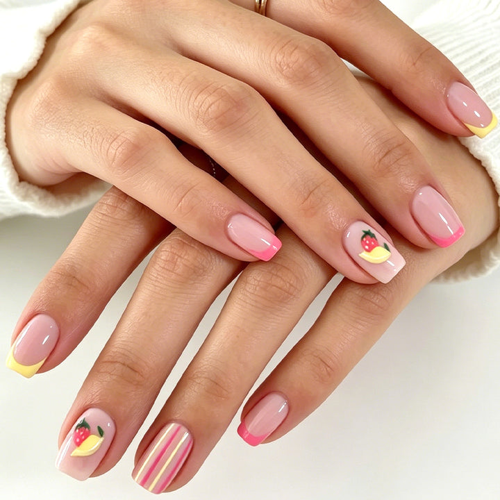 Artistic Fruit-Inspired Gel Nail Art Set Kalsten