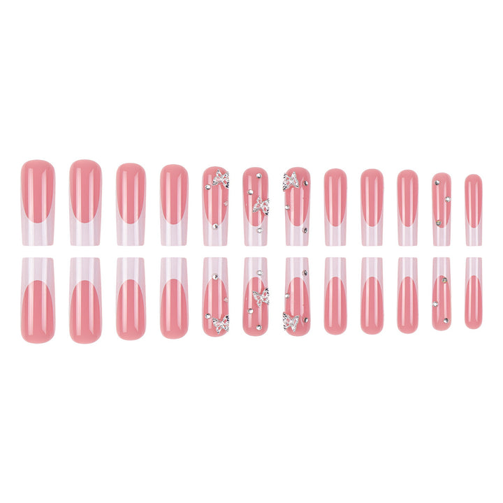 Elegant Butterfly-Embellished Press-On Nails Kalsten
