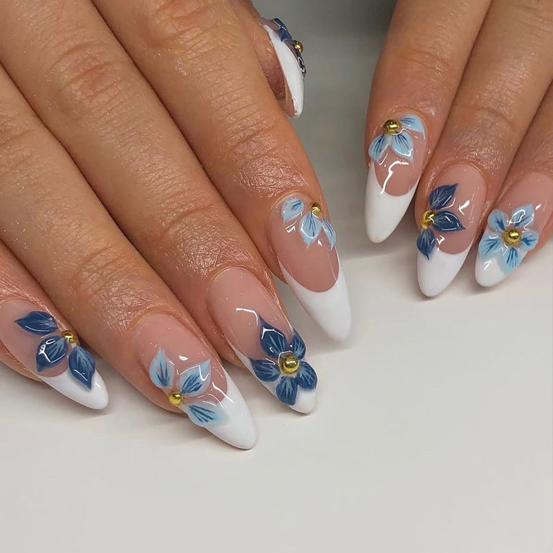 Elegant Floral Nail Art Press-On Set Kalsten