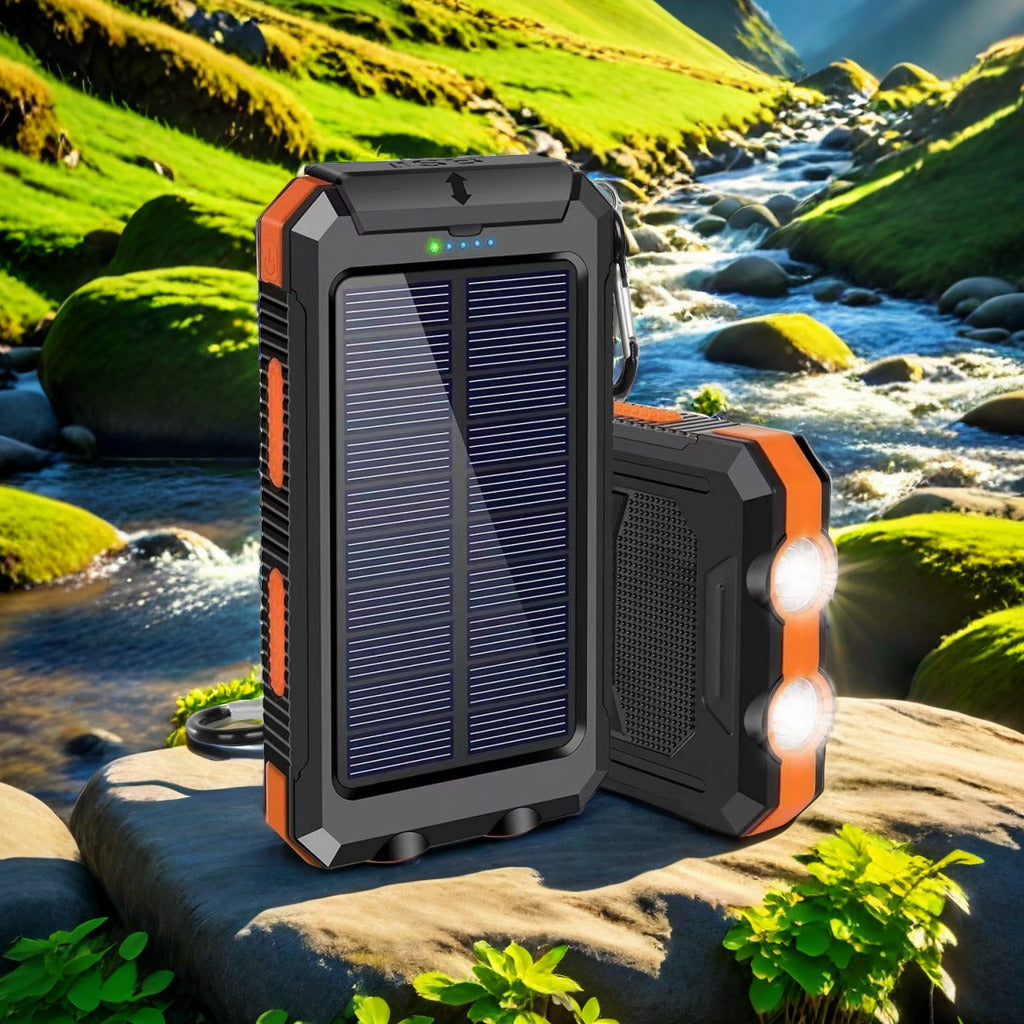 Solar Power Bank with Integrated LED Flashlight and Sturdy Design Kalsten