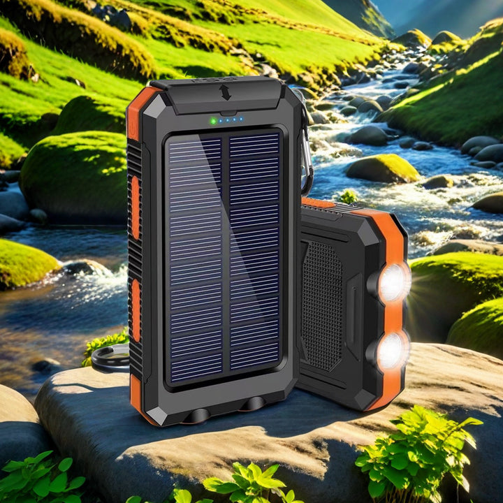 Solar Power Bank with Integrated LED Flashlight and Sturdy Design Kalsten