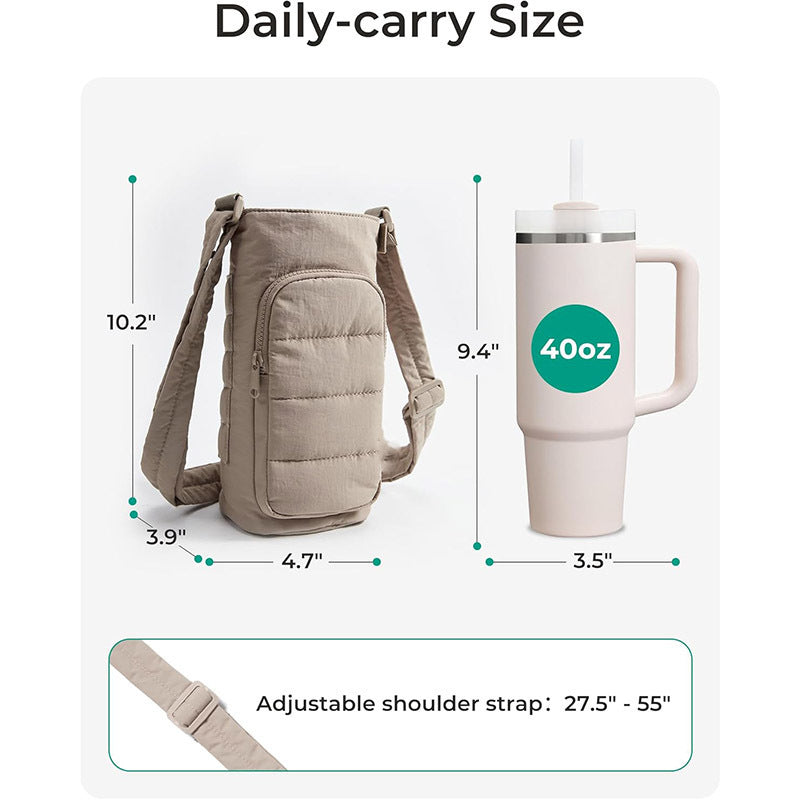 Insulated Water Bottle Sleeve with Pocket