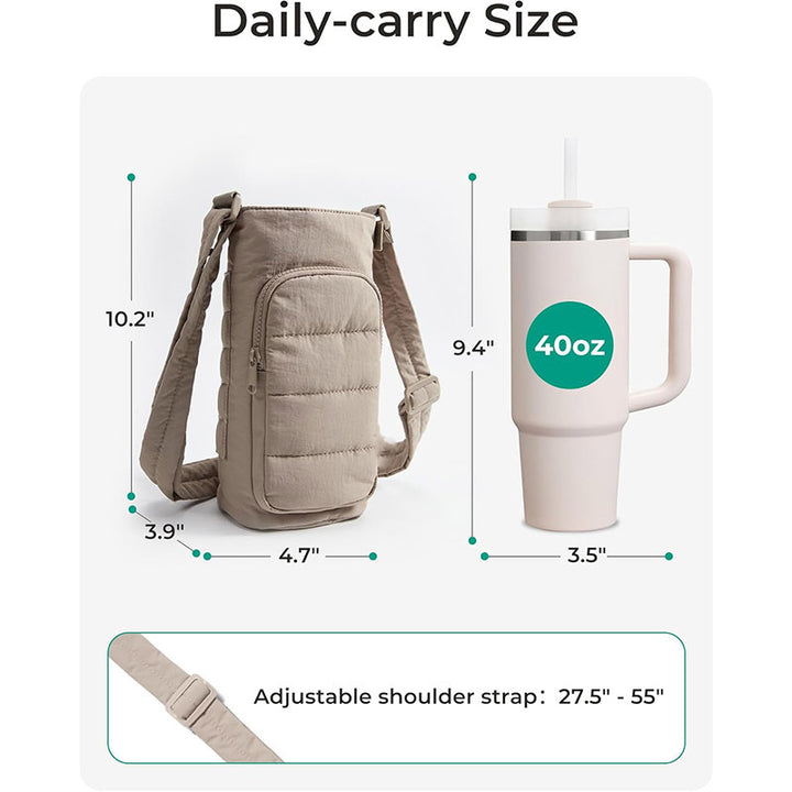 Insulated Water Bottle Sleeve with Pocket
