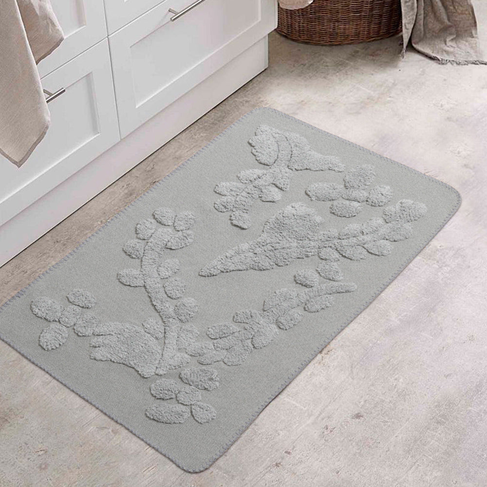 Luxurious organic cotton bath mat with relief pile structure Kalsten