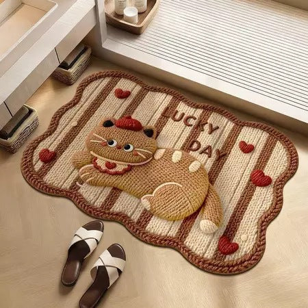 Cute Bunny-Themed Bath Mat
