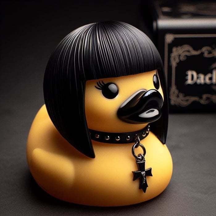 Decorative rubber duck with stylish haircut Kalsten