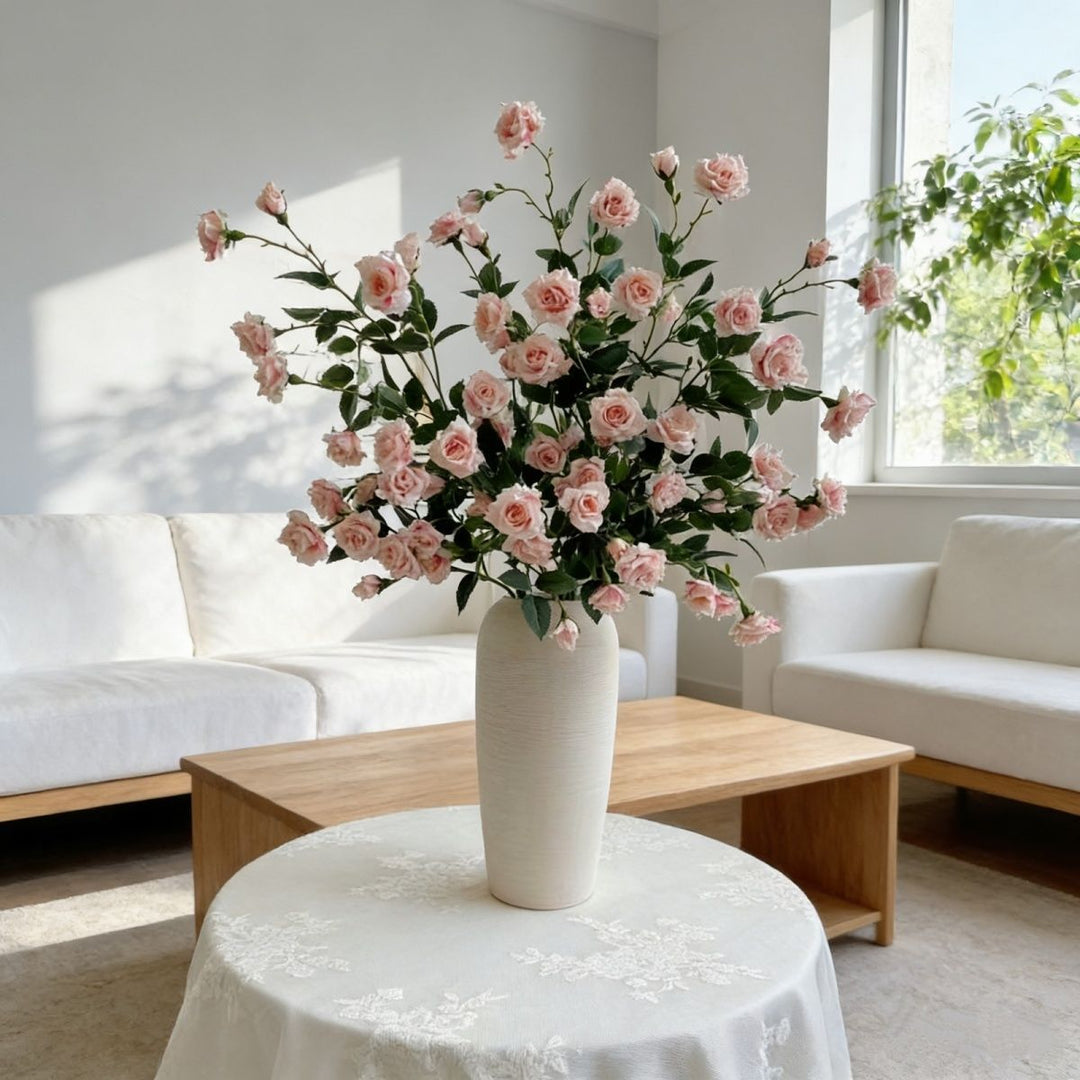 Lifelike Pink Rose Floral Arrangement