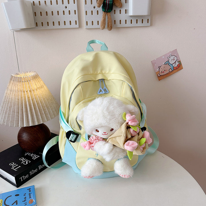 Backpack with Cute Plush Design and Practical Compartments Kalsten