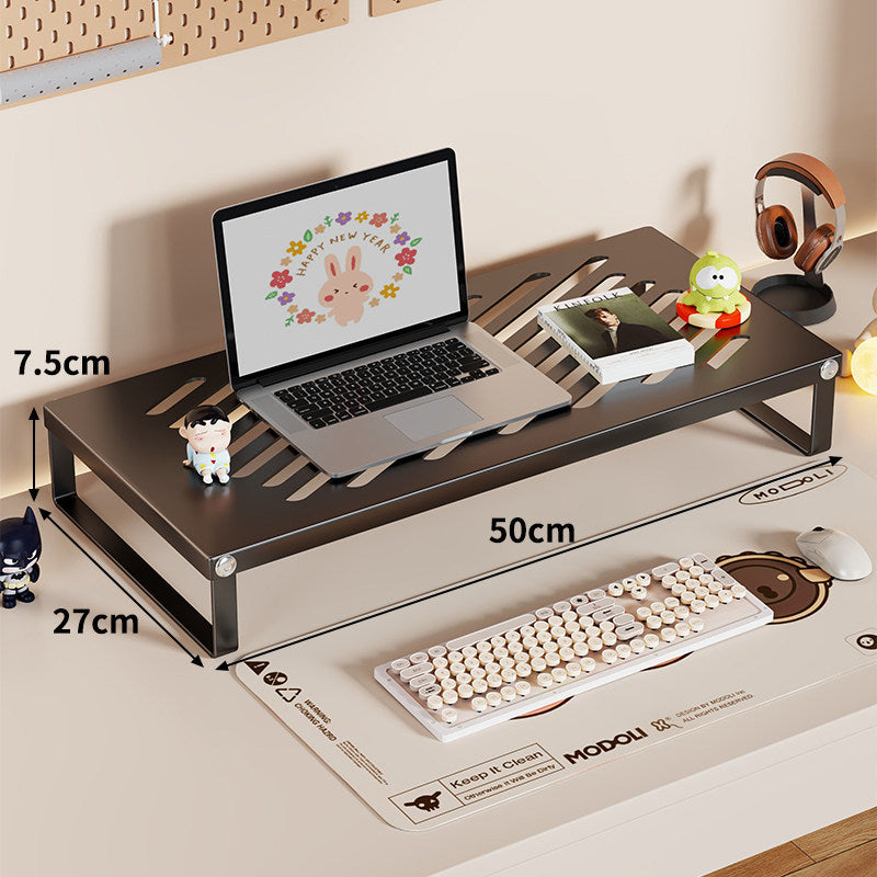 Ergonomic Ventilated Metal Laptop Riser with Under-Desk Storage