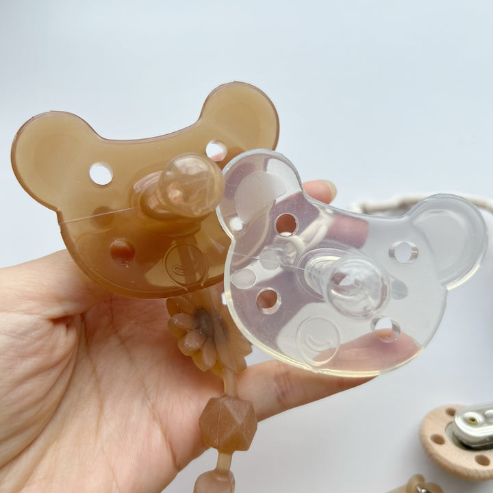 Orthodontic Clear Silicone Bear-Shaped Baby Pacifier