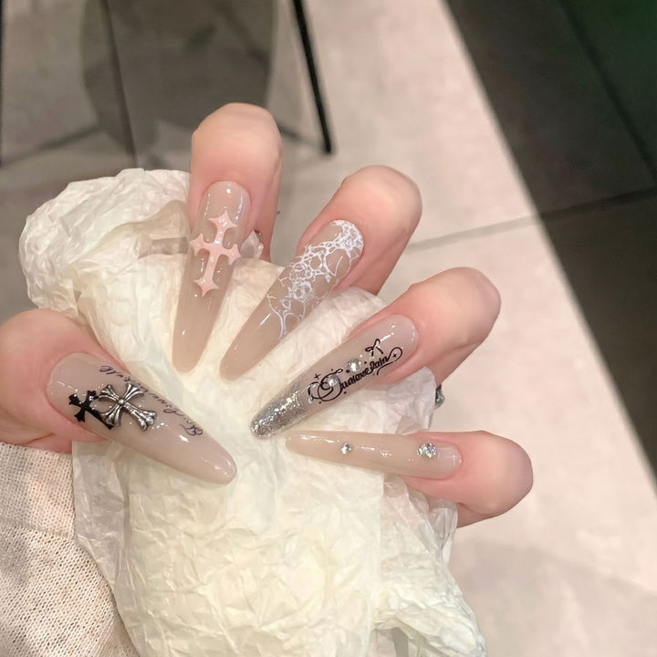 Luxury Gothic Press-On Nail Art Set Kalsten