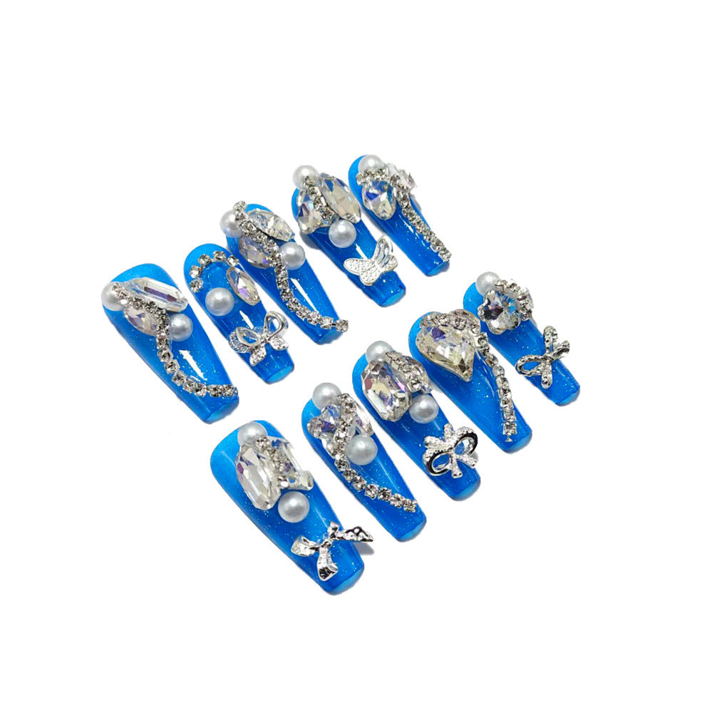 Nail Art Set with Professional Glitter and Rhinestone Decorations Kalsten