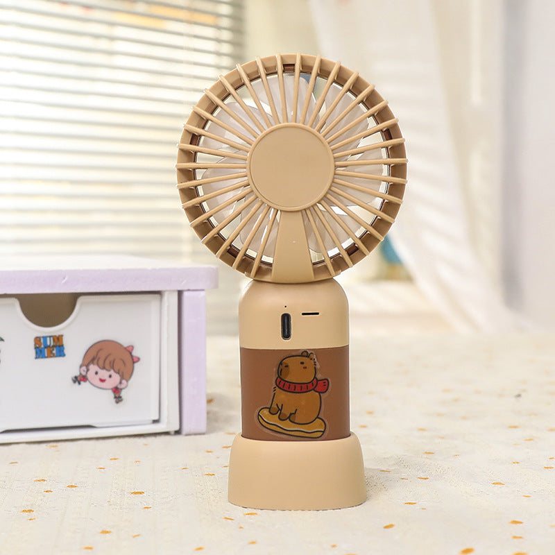 Unisex nan portable rechargeable mini table fan with LED mood light, silent motor, and USB charging function Kalsten