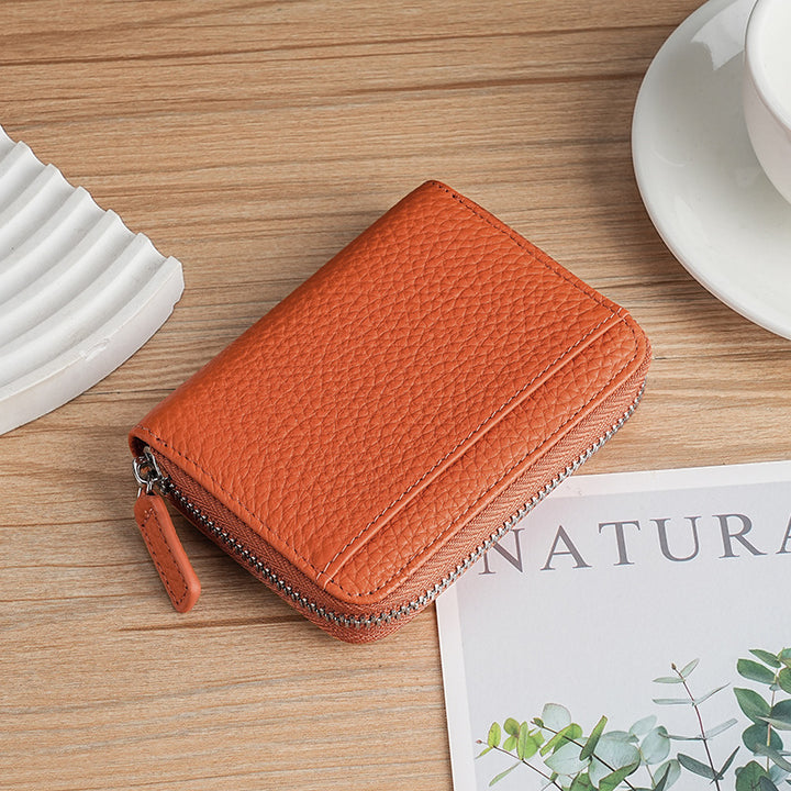 Minimalist Zippered Leather Wallet