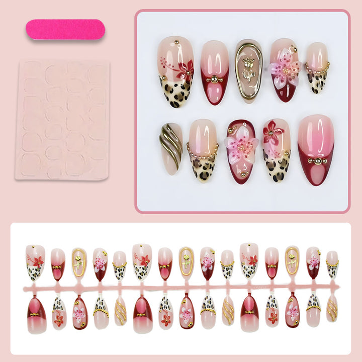 Nail art set with elegant floral and animal accents Kalsten