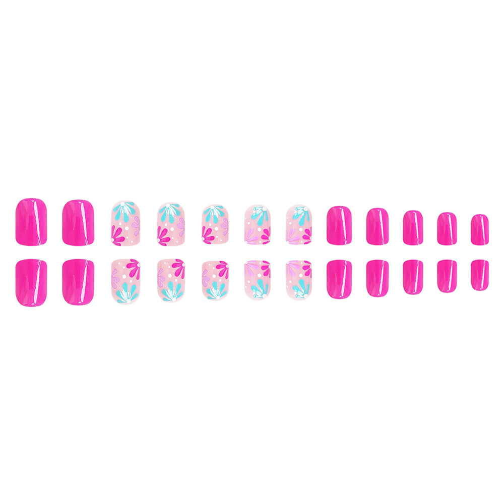 Artistic Floral Gel Nail Design Kalsten