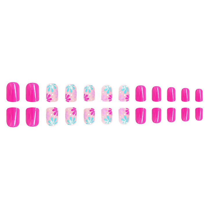 Artistic Floral Gel Nail Design Kalsten