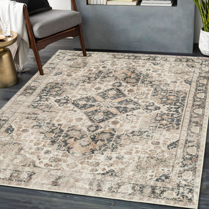 Vintage-Inspired Intricate Floral Area Rug Kalsten
