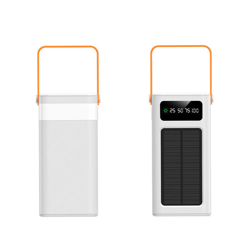 Portable solar-powered power bank with LCD display and ergonomic carrying handle Kalsten