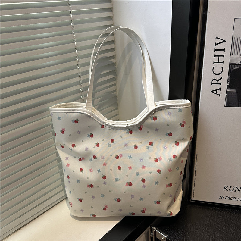 Floral Print Shopping Tote Bag Kalsten