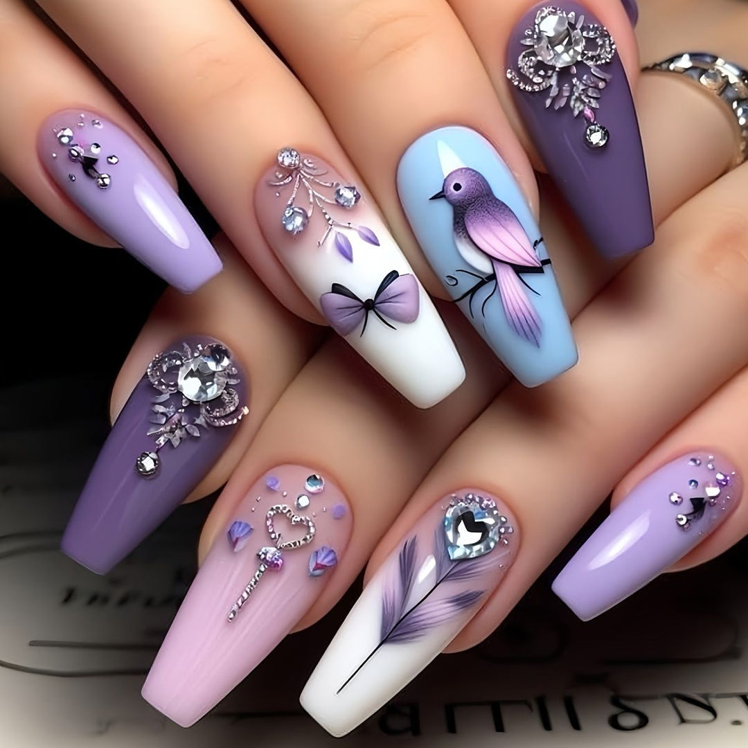 Floral Art Acrylic Nail Set Kalsten
