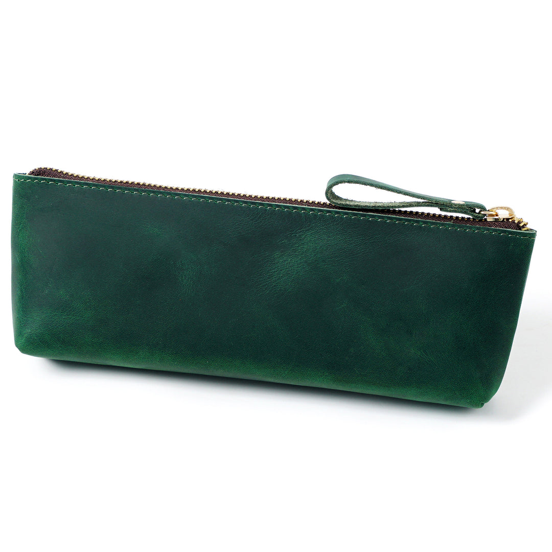 Leather Zippered Pencil Case