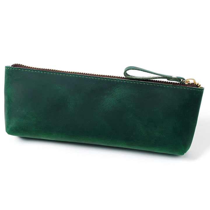 Leather Zippered Pencil Case