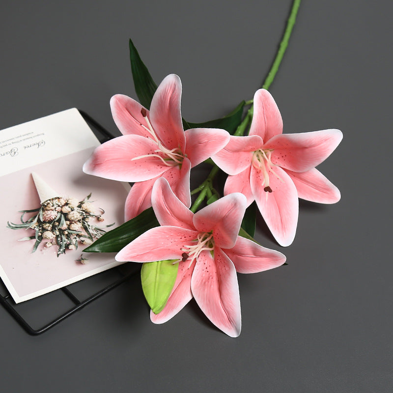 Lifelike Artificial Lily Bouquet