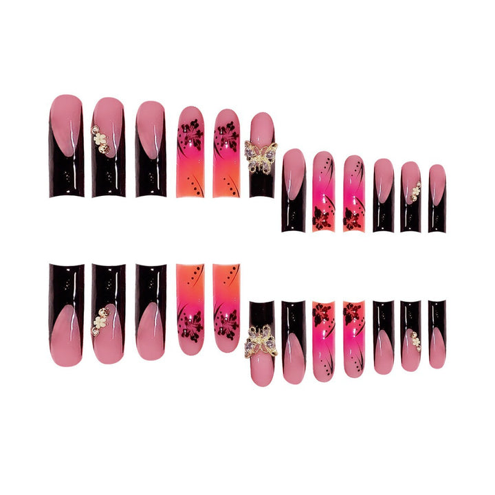 Premium 3D Floral Press-On Nail Art Kalsten