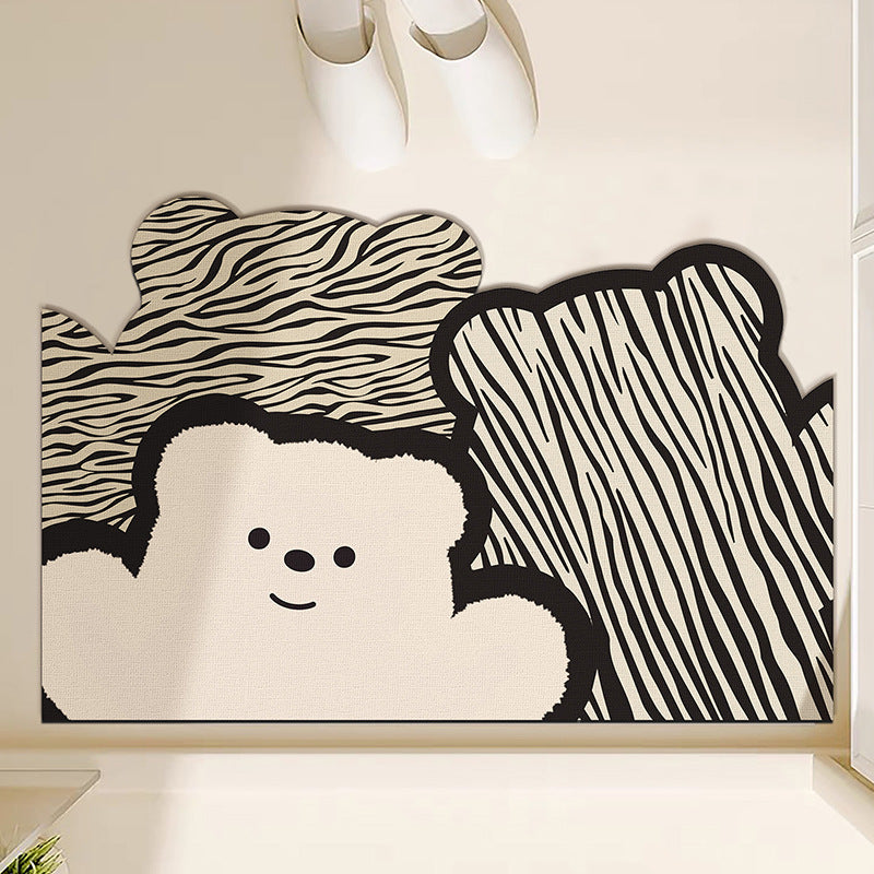 Cute Bear-Themed Welcome Mat