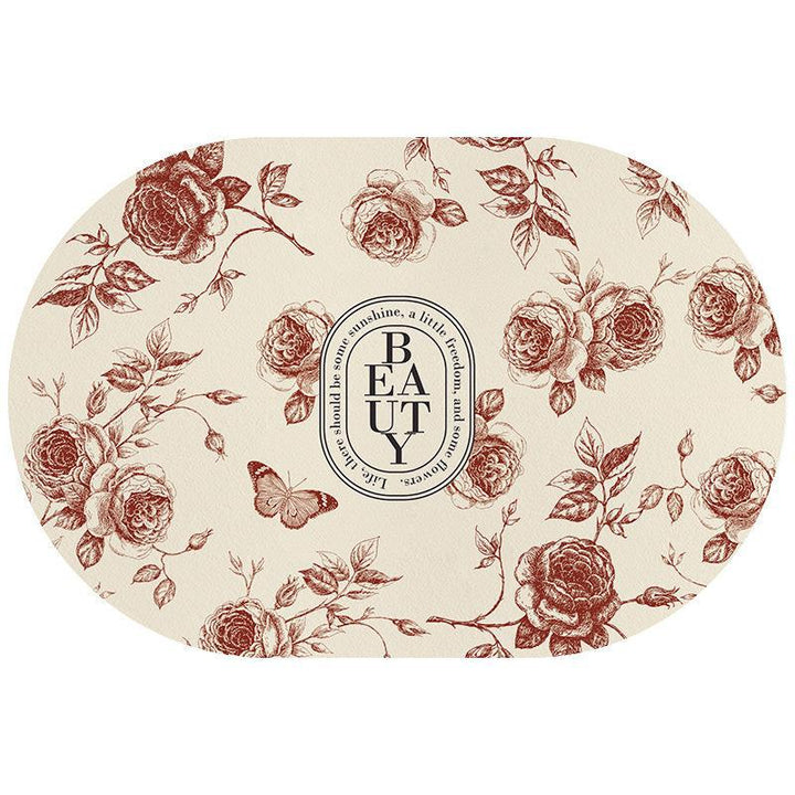 Floral Patterned Area Mat
