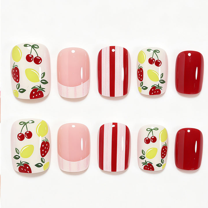 Creative Fruit Themed Press-On Nail Art Kalsten